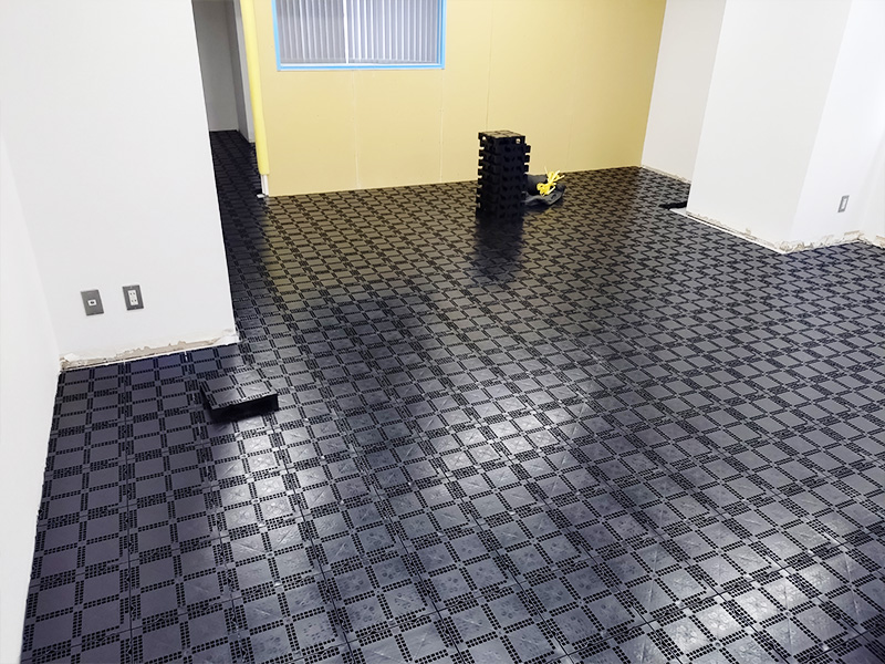 事務所のOAフロア範囲拡張工事