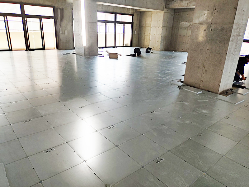 新築ビルのOAフロア化工事