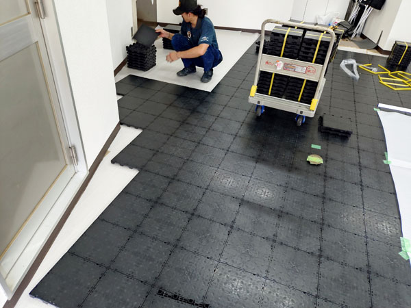 BF50Rを使用したOAフロア化工事